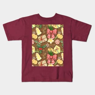 Watercolor christmas print Kids T-Shirt